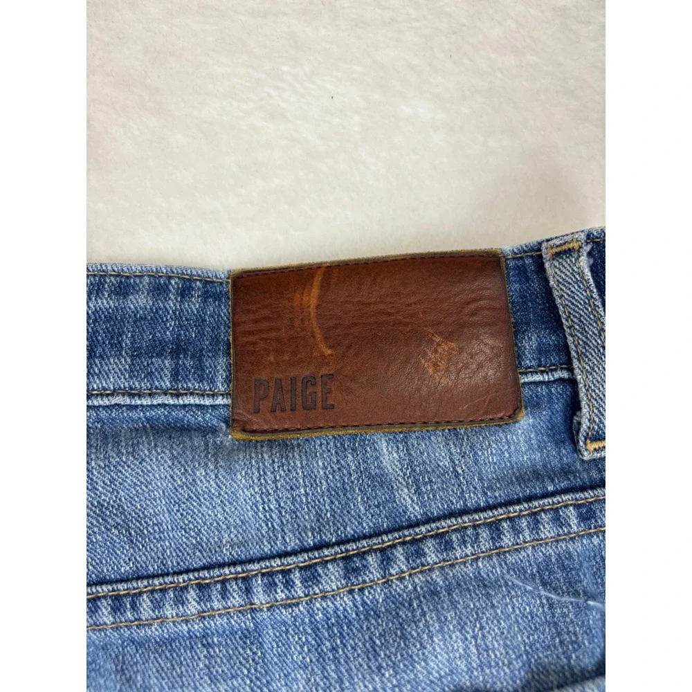 Paige Mens 36x33 Jeans Grungy Medium Blue Wash USA Made
